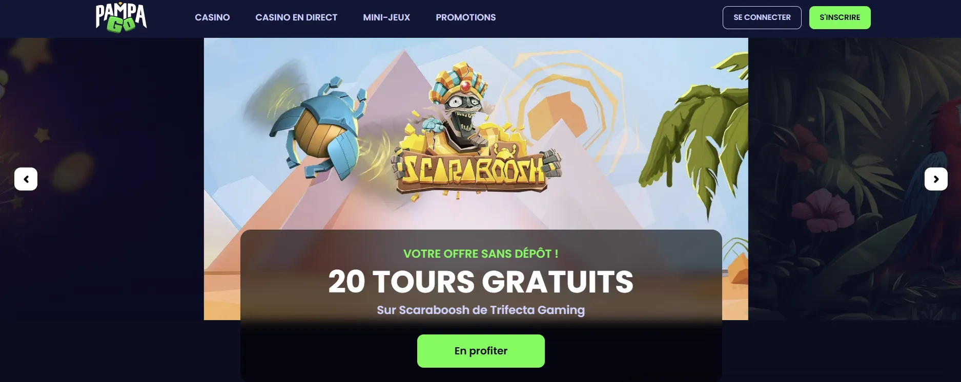 Interface Pampago Casino Web3